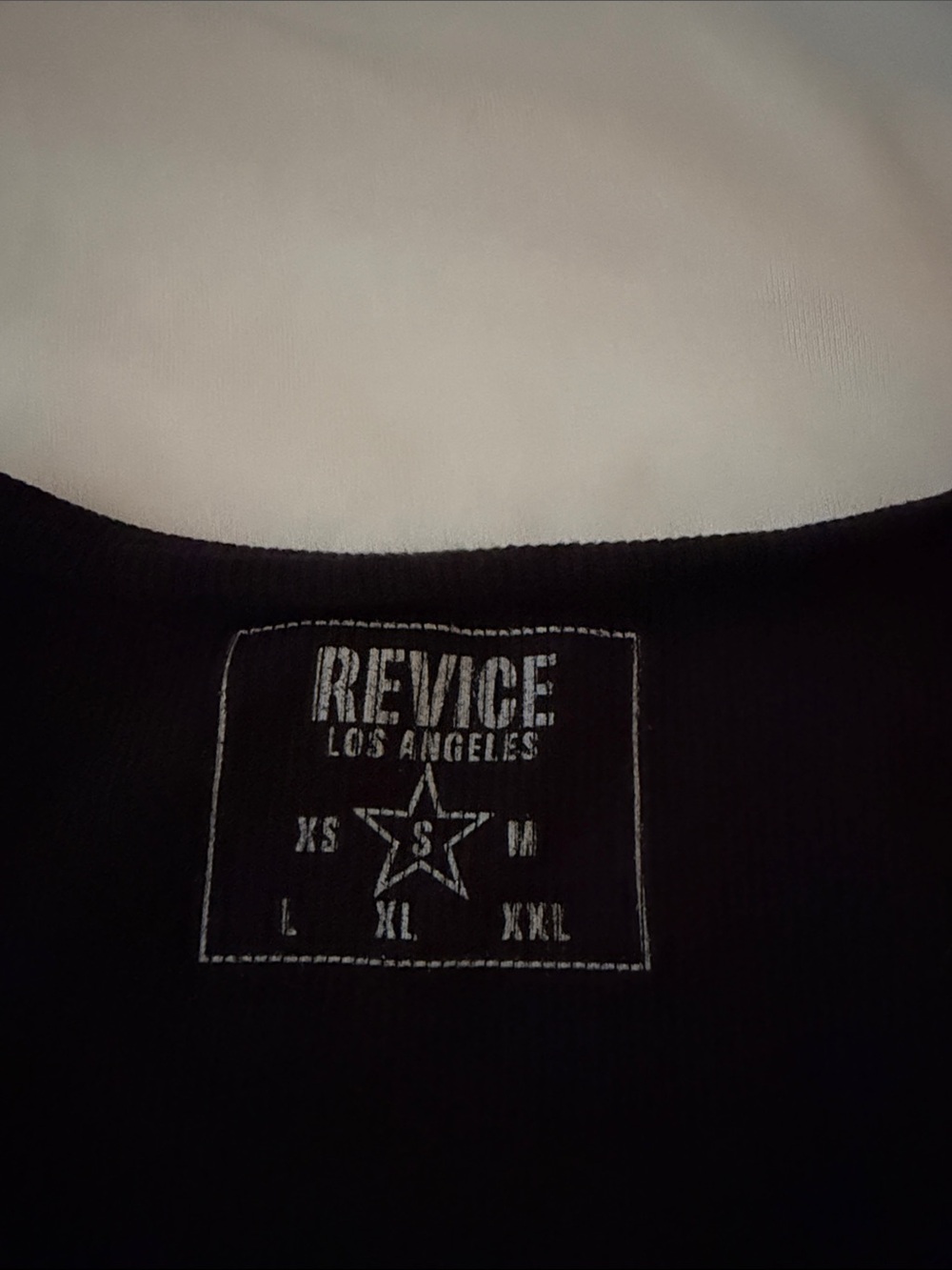 REVICE Black Tank with White Graphic Logo - Picture 3 of 3